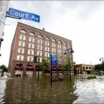 The Des Moines River floods impacted 100 Court Avenue in 2008.